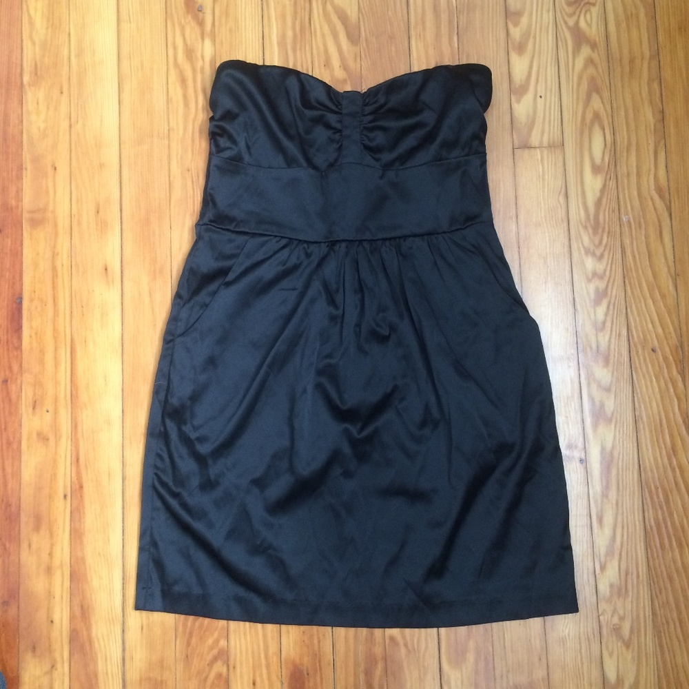 Sparkle & Fade Strapless Little Black Dress